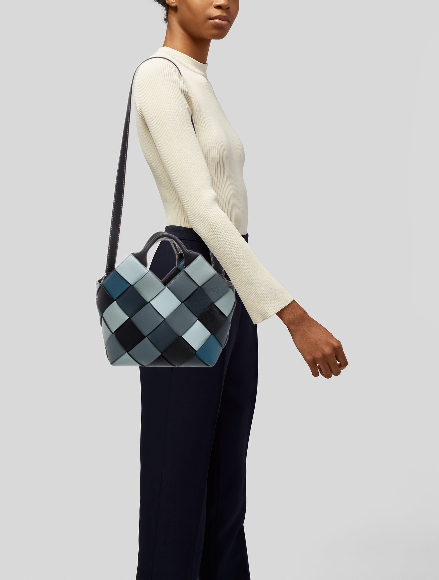 Loewe Leather Woven Basket