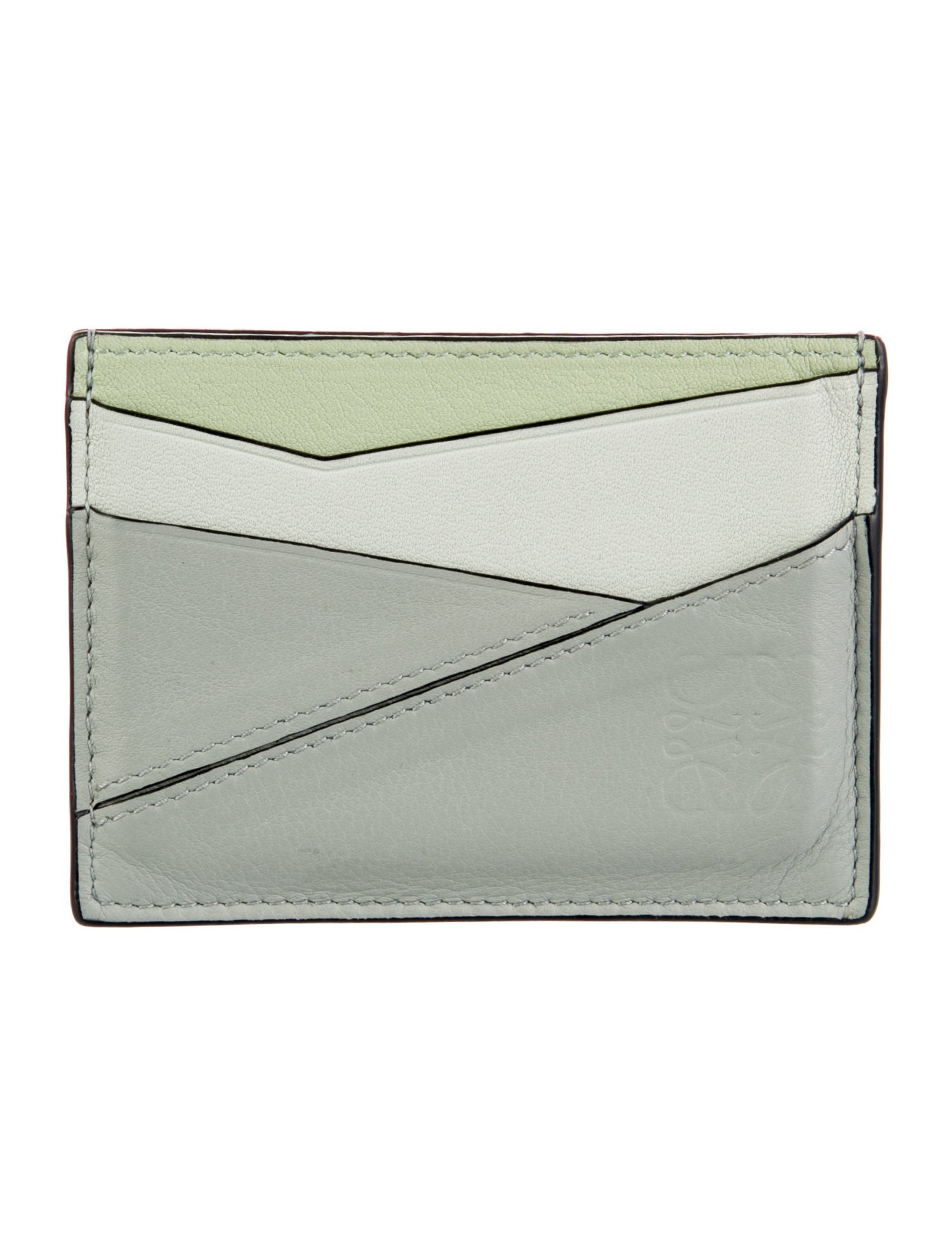 Loewe Leather Colorblock Pattern Wallet