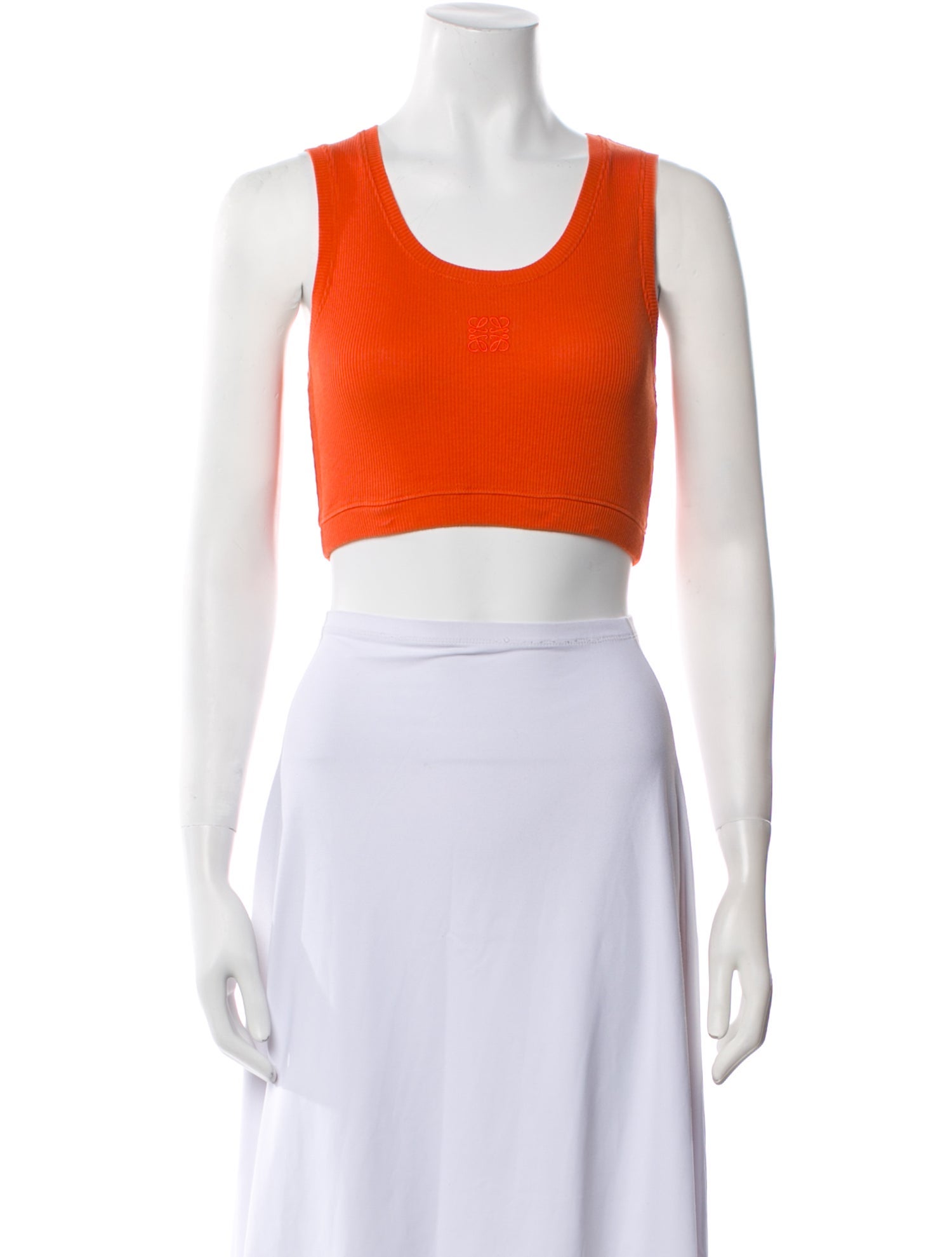 Loewe Anagram Scoop Neck Crop Top