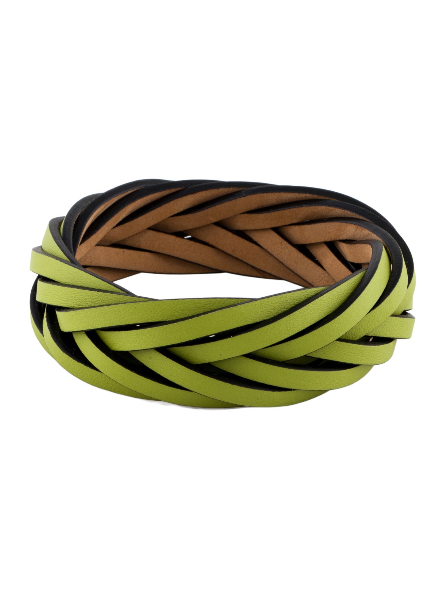 Loewe Leather Braided Bangle Bracelet