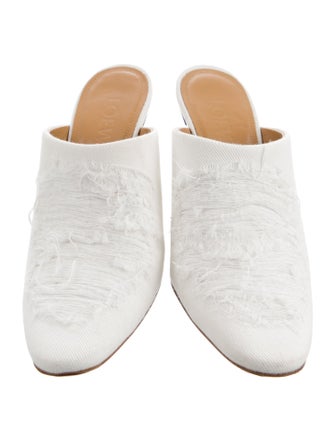 Loewe Denim Distressed Accents Mules