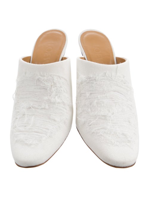 Loewe Denim Distressed Accents Mules