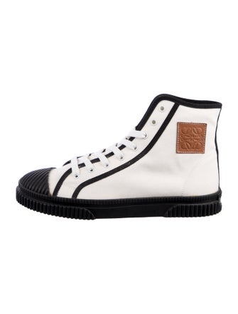Loewe Canvas Colorblock Pattern Sneakers