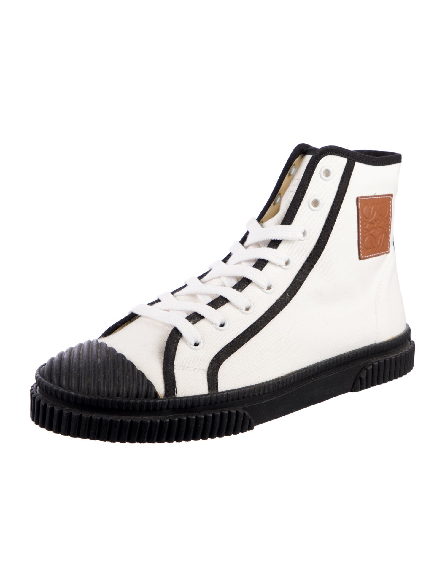 Loewe Canvas Colorblock Pattern Sneakers