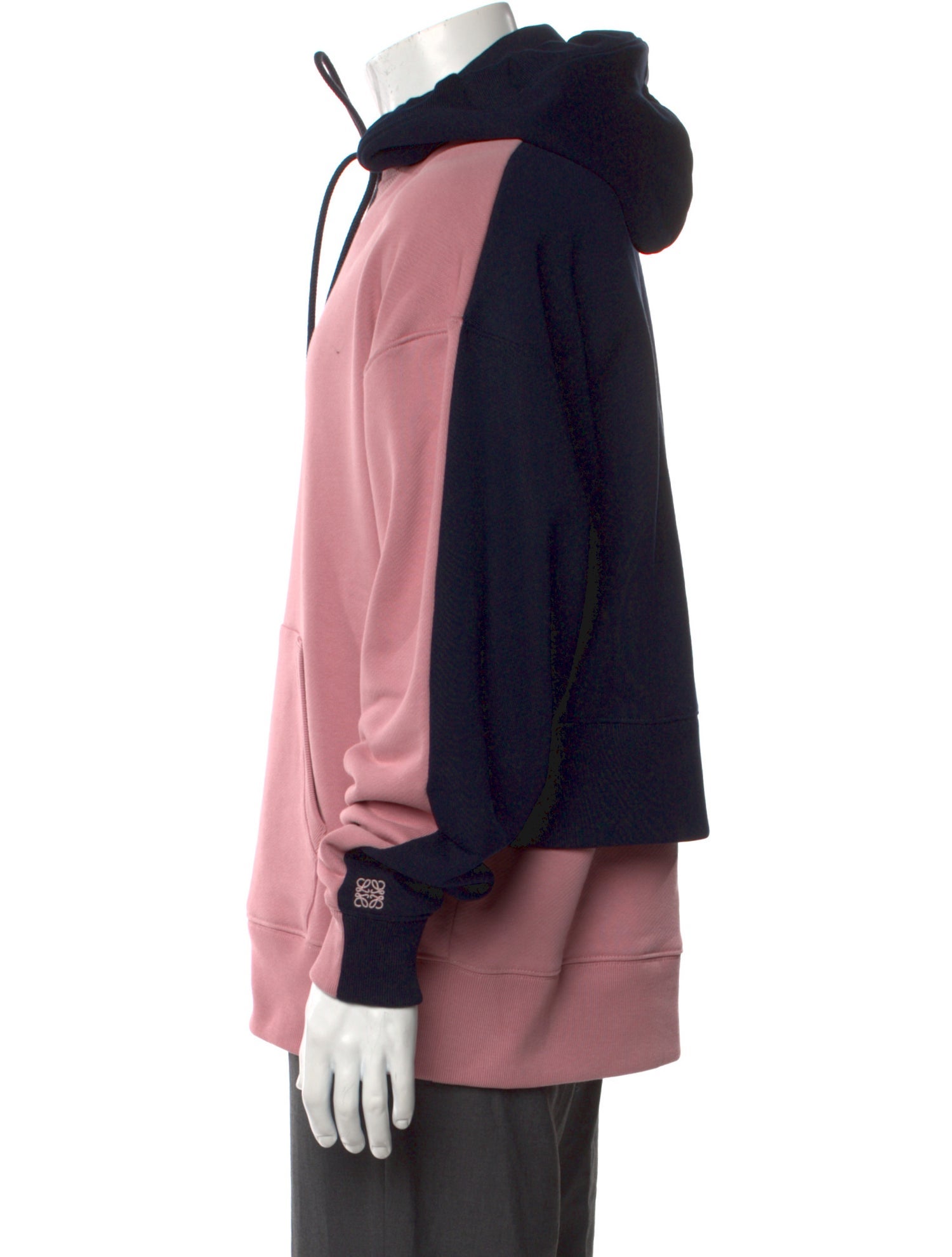 Loewe Colorblock Pattern Crew Neck Hoodie