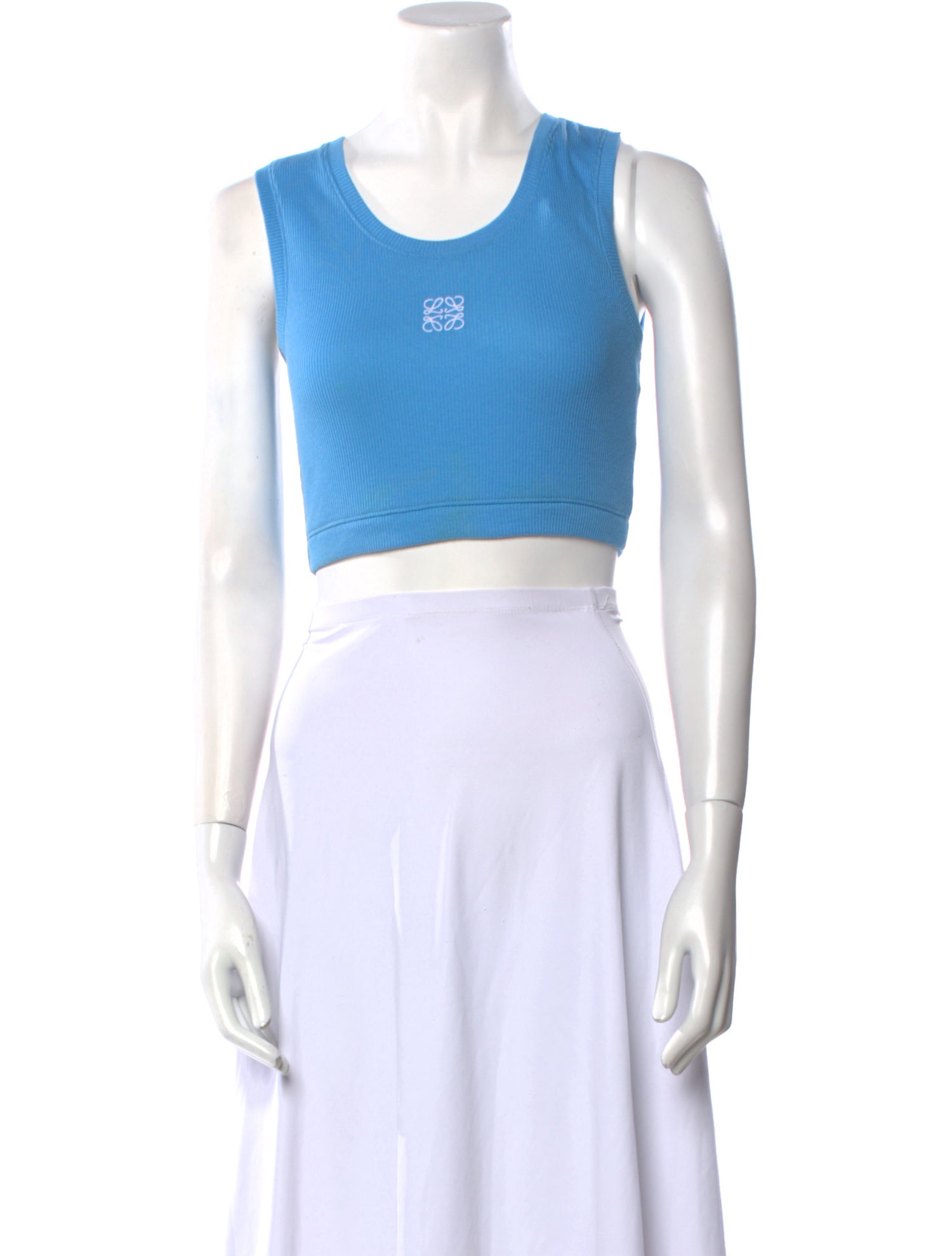 Loewe Anagram Scoop Neck Crop Top