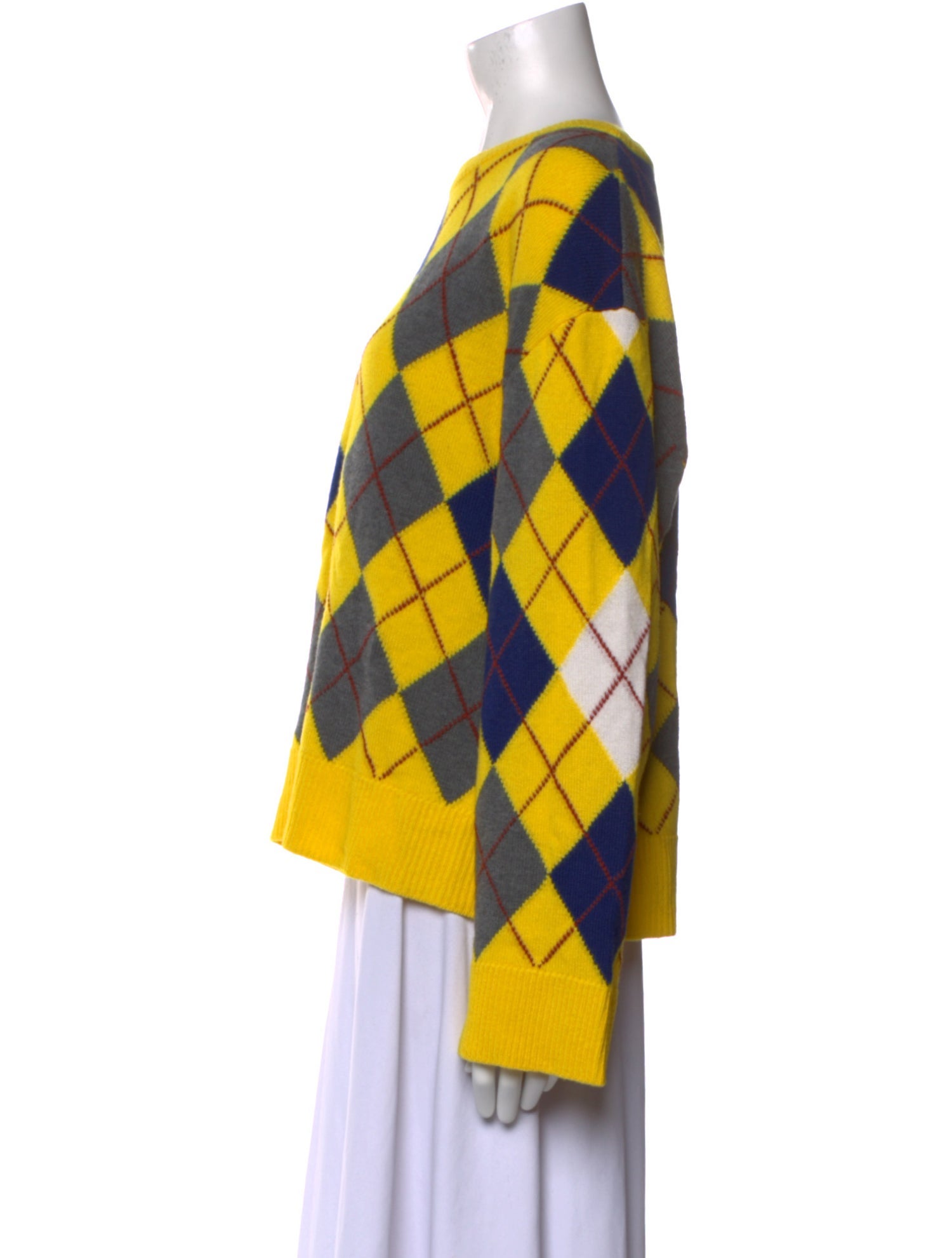 Loewe Wool Plaid Print Sweater