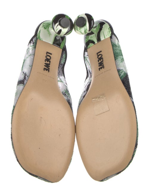 Loewe Sequins Floral Print Mules