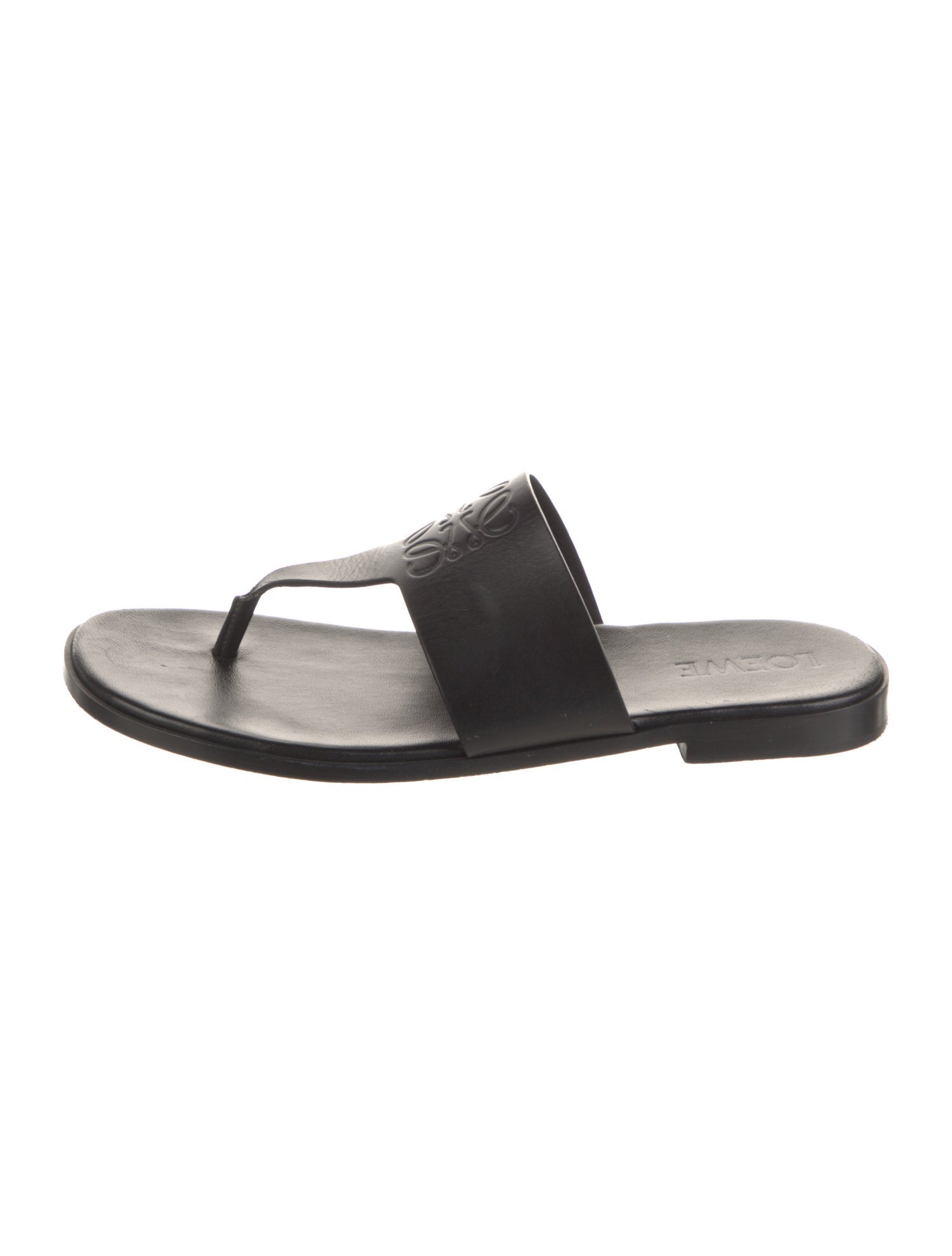 Loewe Anagram Leather Slides