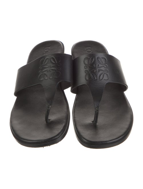 Loewe Anagram Leather Slides
