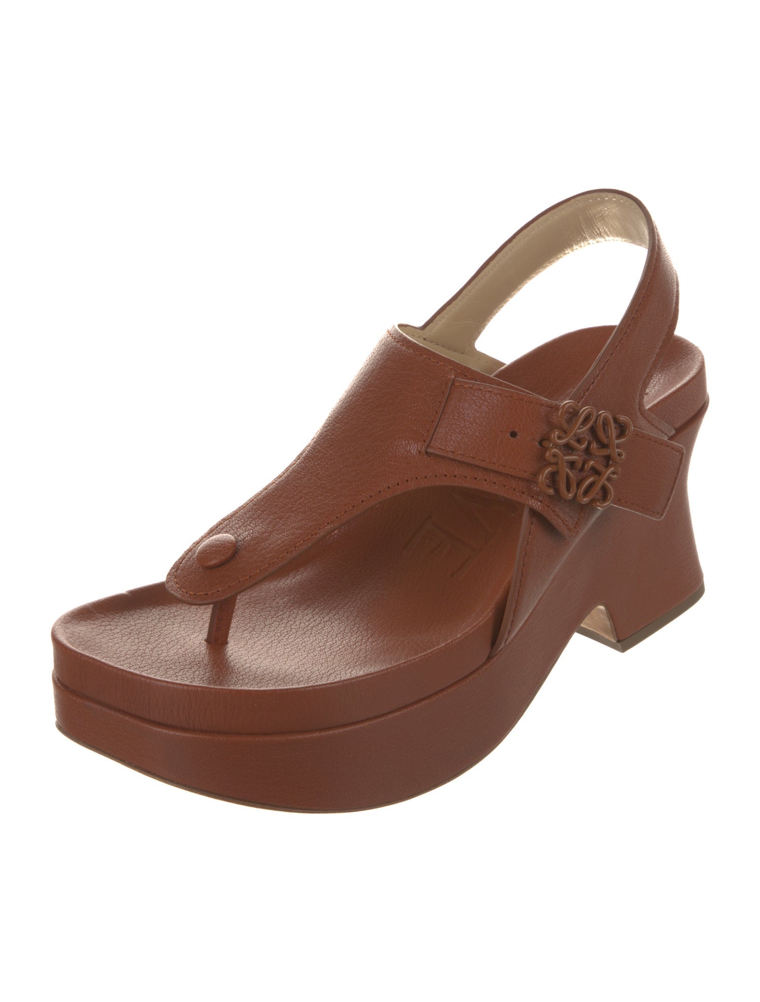 Loewe Leather Slingback Sandals