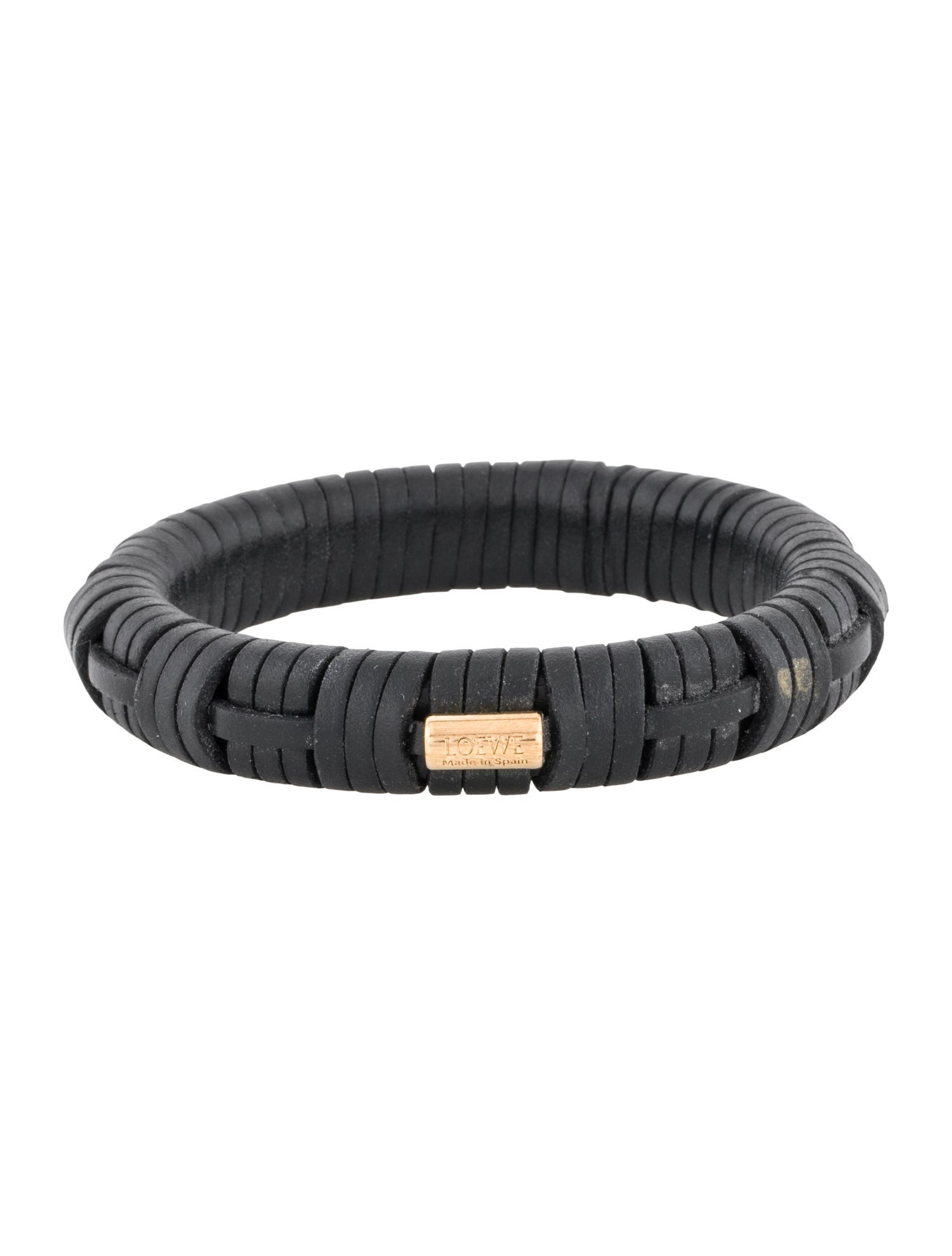 Loewe Woven Leather Bangle Bracelet