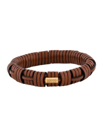 Loewe Woven Leather Bangle Bracelet
