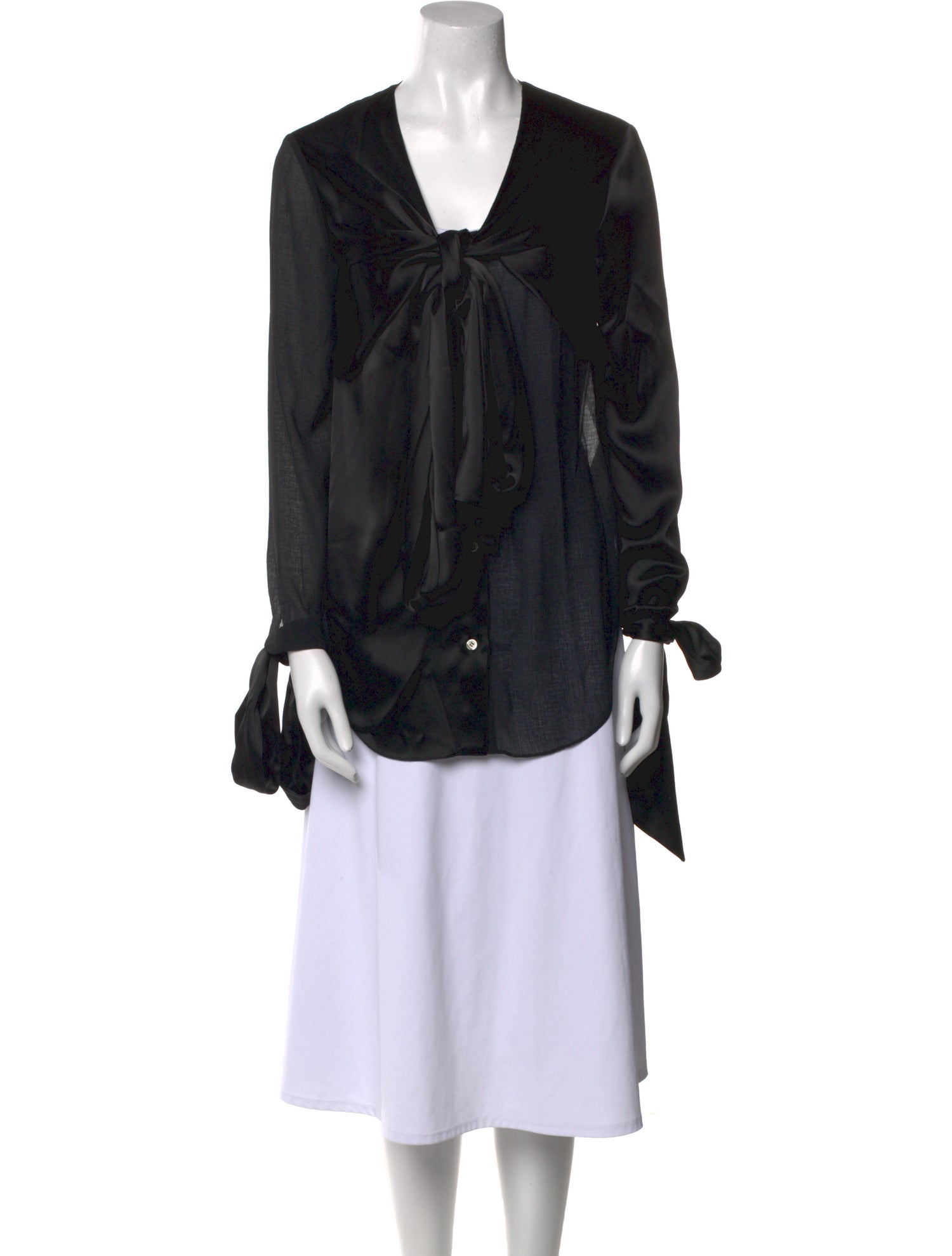 Loewe V-Neck Long Sleeve Blouse