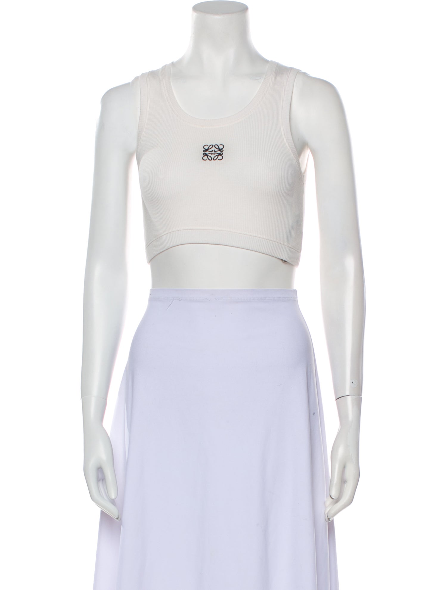 Loewe Scoop Neck Sleeveless Crop Top