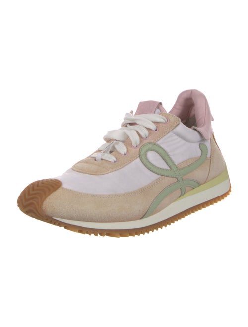 Loewe Suede Colorblock Pattern Sneakers