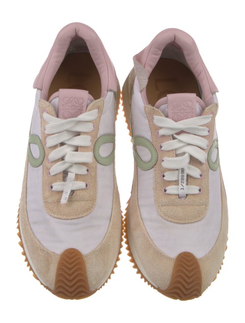 Loewe Suede Colorblock Pattern Sneakers