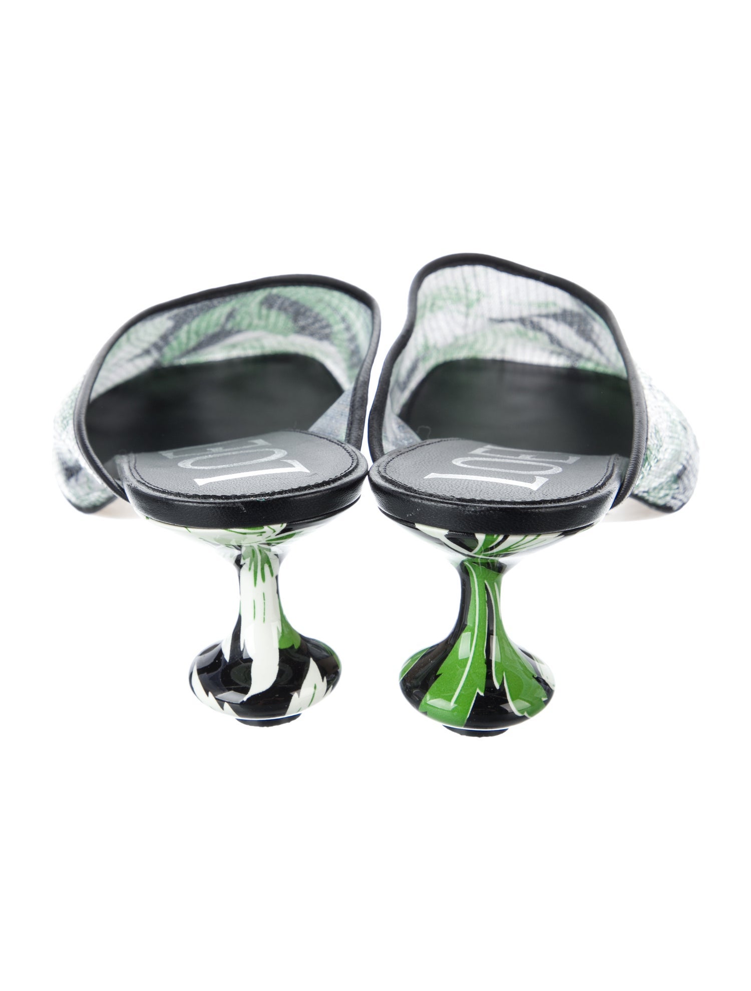 Loewe Sequins Floral Print Mules