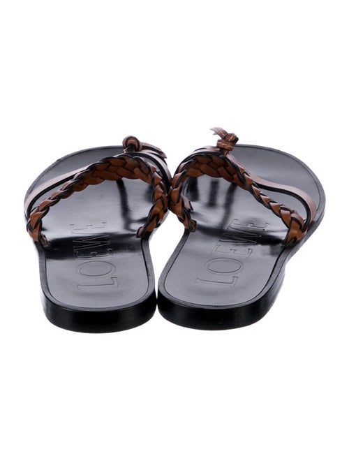 Loewe Signature Logo Leather Slides
