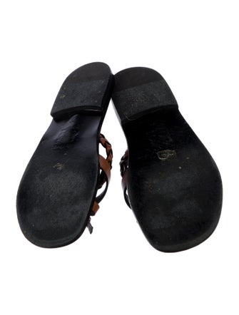 Loewe Signature Logo Leather Slides