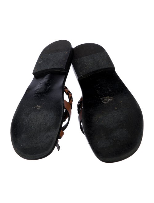 Loewe Signature Logo Leather Slides