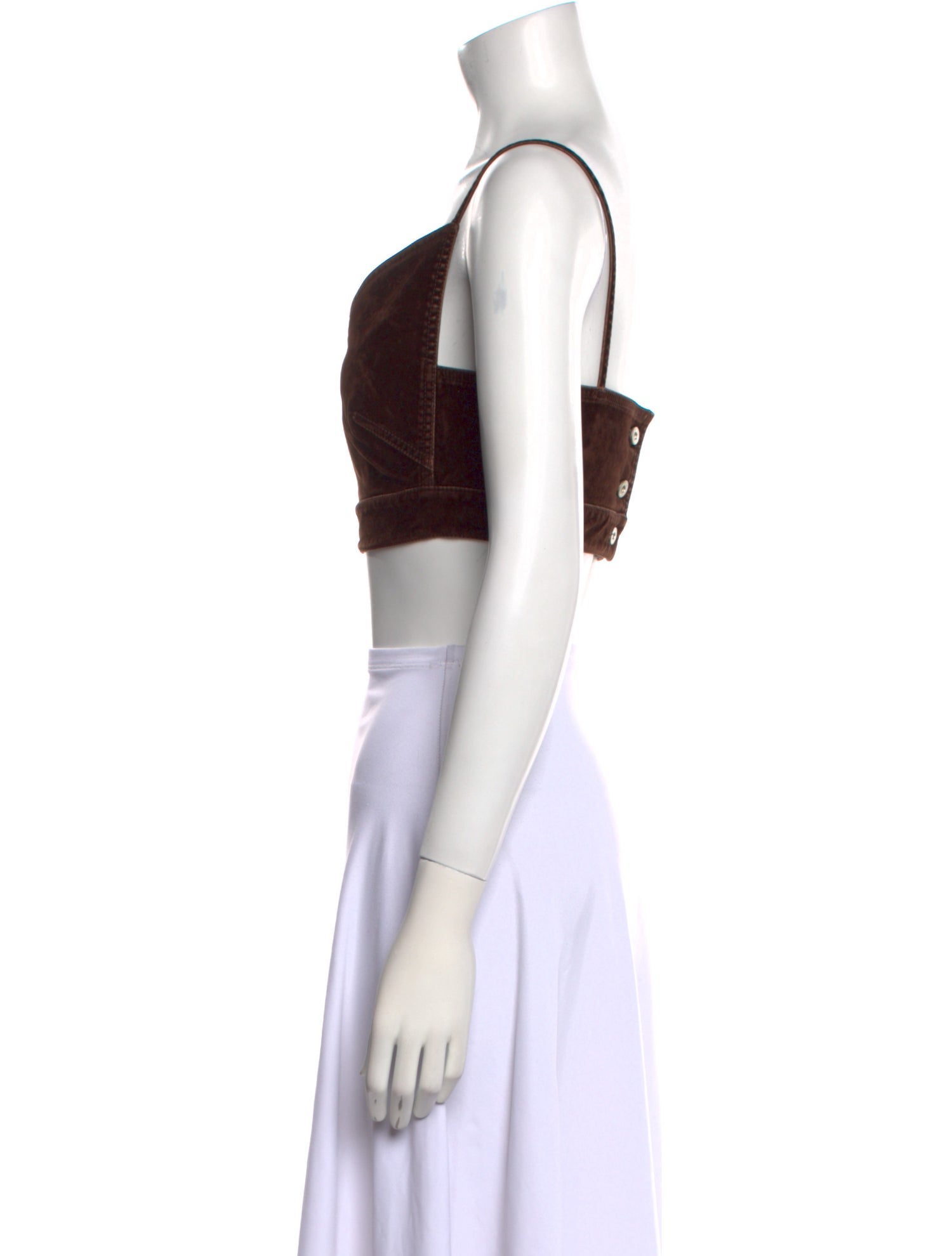 Loewe V-Neck Sleeveless Crop Top