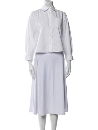 Loewe Three-Quarter Sleeve Button-Up Top