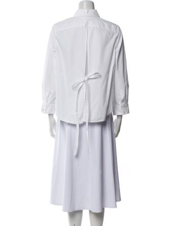 Loewe Three-Quarter Sleeve Button-Up Top