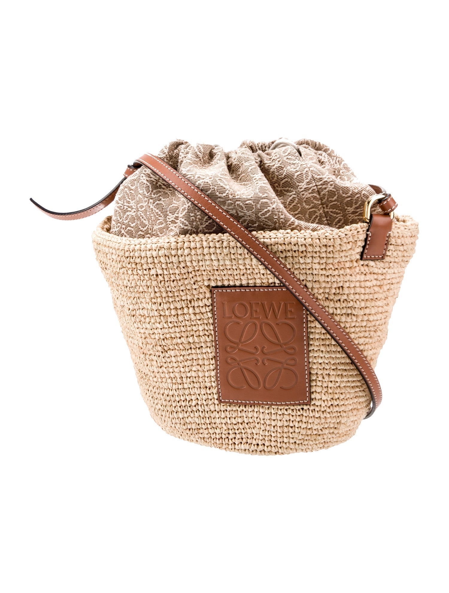 Loewe Raffia Anagram Paulas Ibiza Pochette
