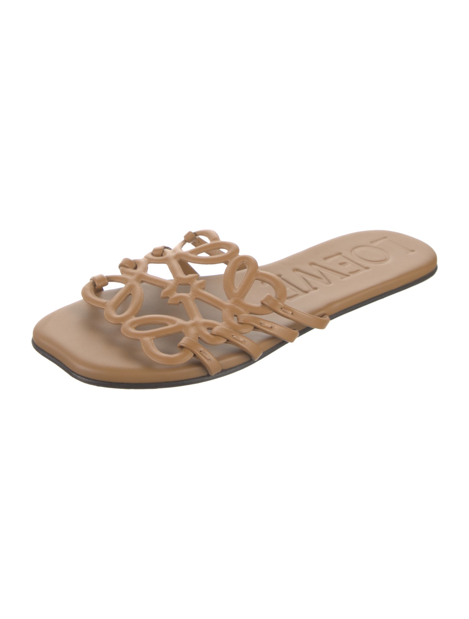 Loewe Leather Cutout Accent Slides