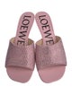 Loewe Satin Crystal Embellishments Slides