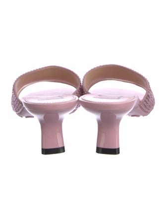 Loewe Satin Crystal Embellishments Slides