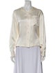 Loewe Silk V-Neck Button-Up Top