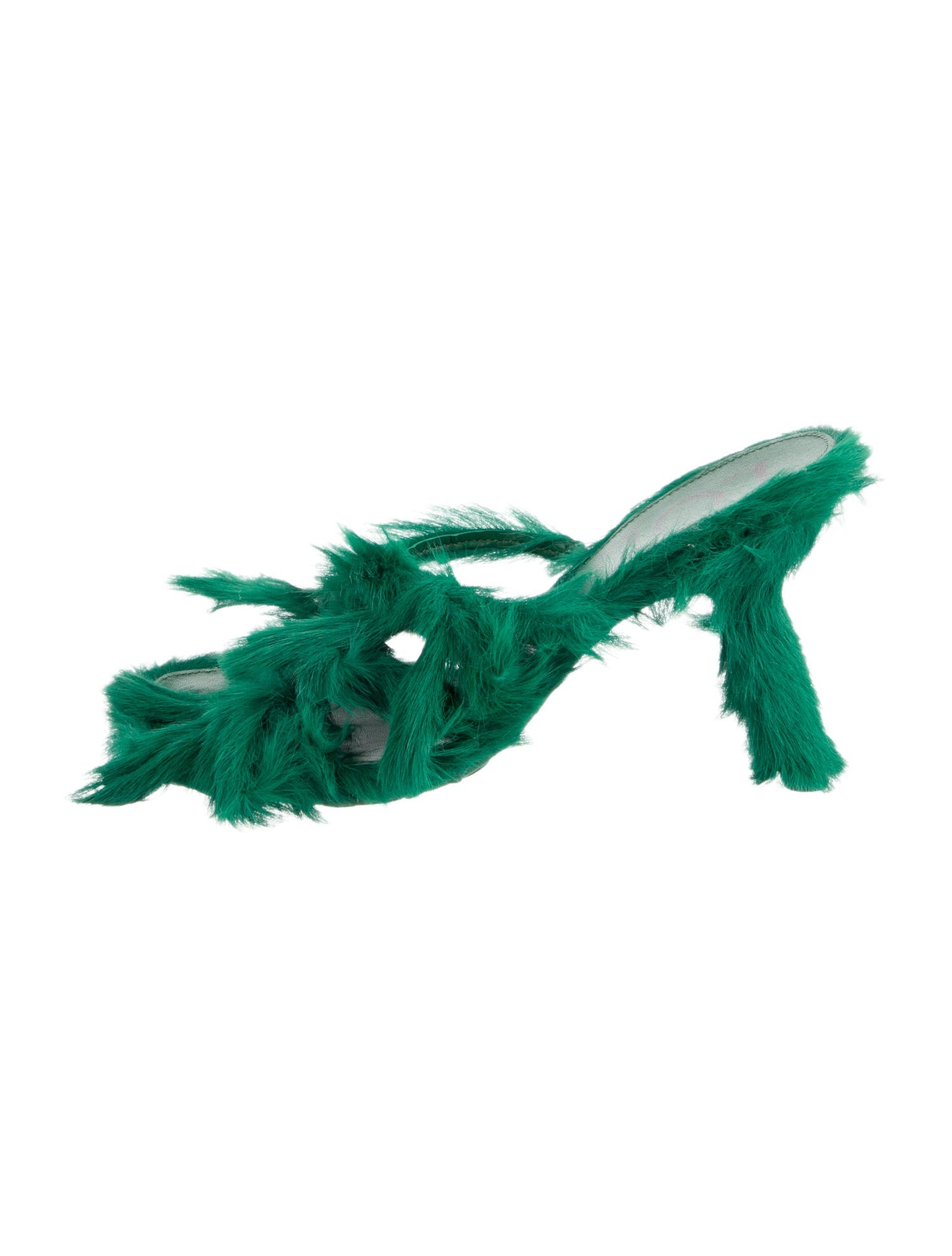 Loewe Fur Bow Accents Slides