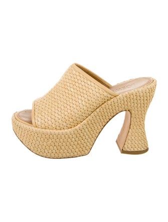Loewe Raffia Embroidered Accent Espadrilles