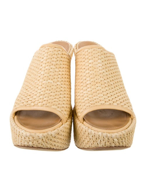 Loewe Raffia Embroidered Accent Espadrilles