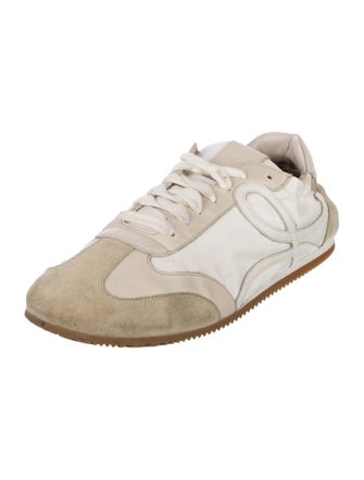 Loewe Leather Colorblock Pattern Sneakers