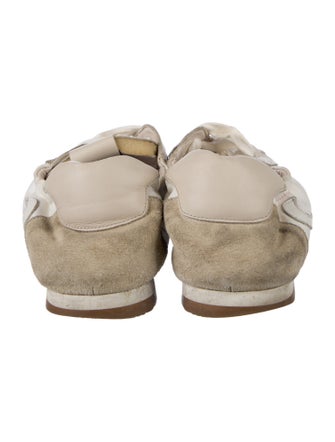 Loewe Leather Colorblock Pattern Sneakers