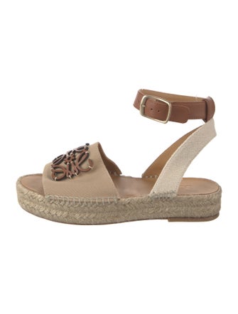Loewe Canvas Colorblock Pattern Espadrilles