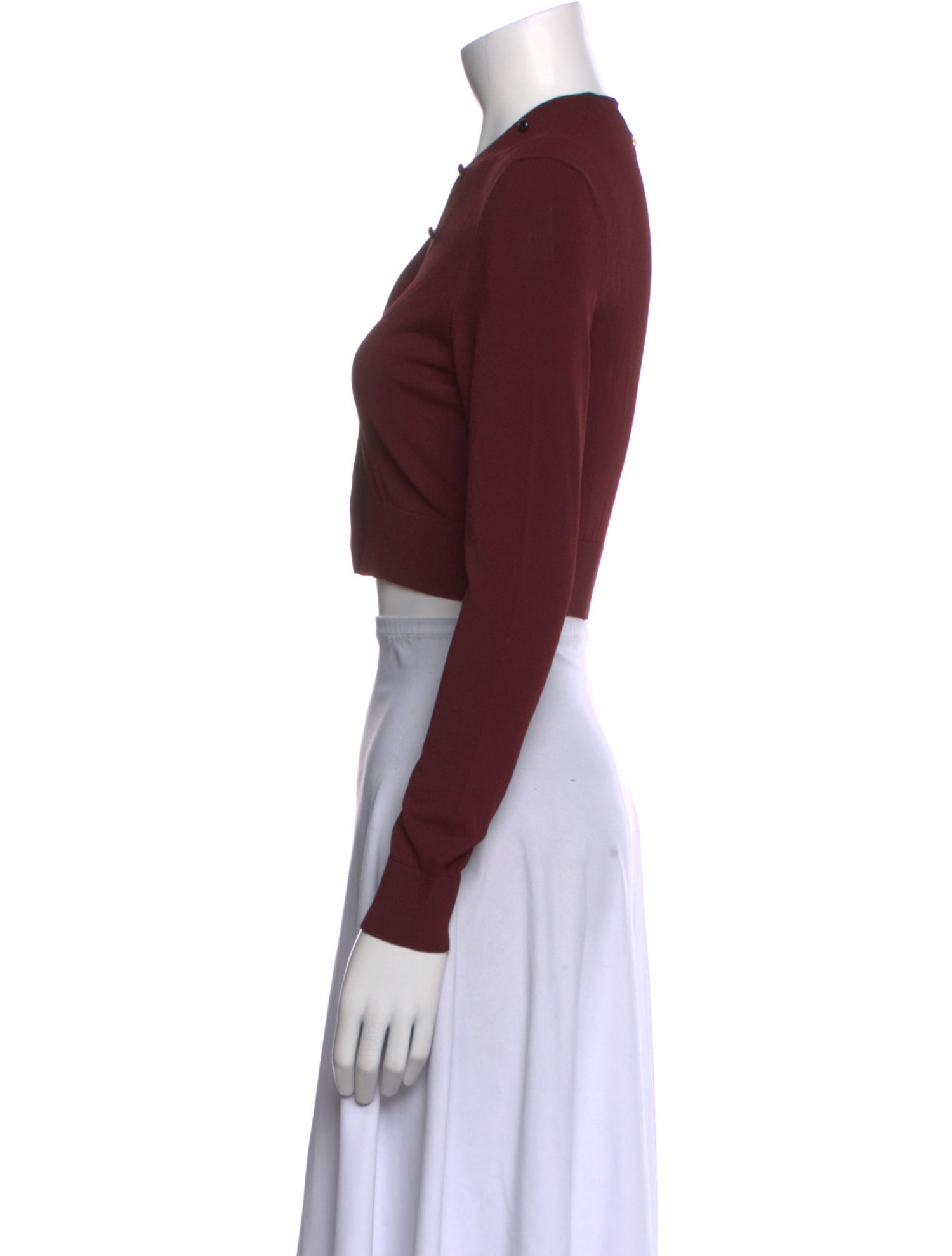 Loewe V-Neck Long Sleeve Crop Top