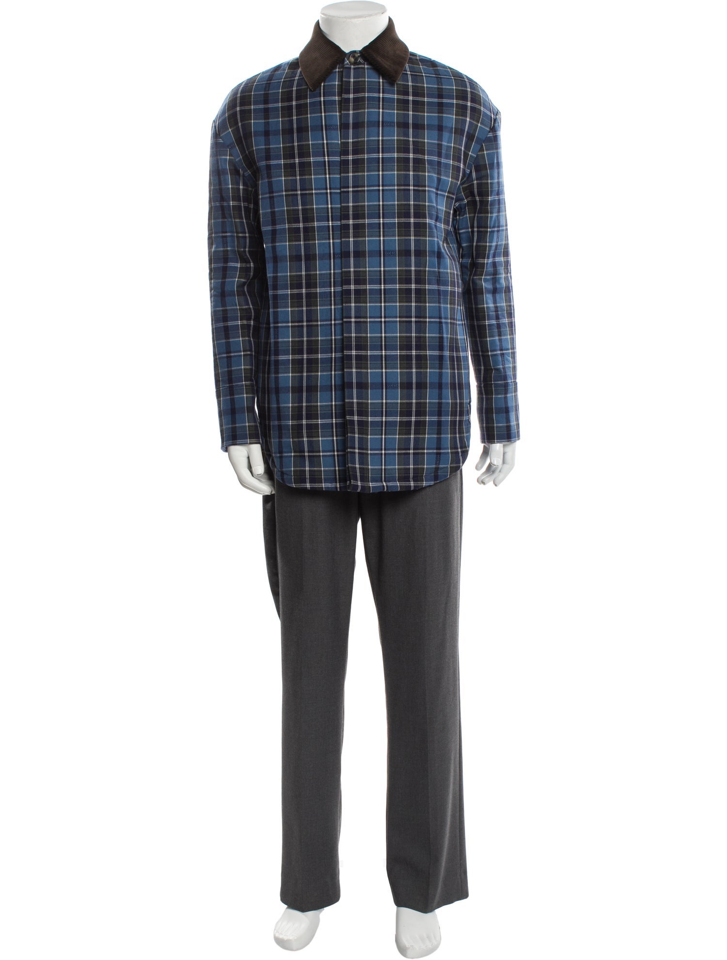 Loewe Wool Plaid Print Jacket w/ Tags
