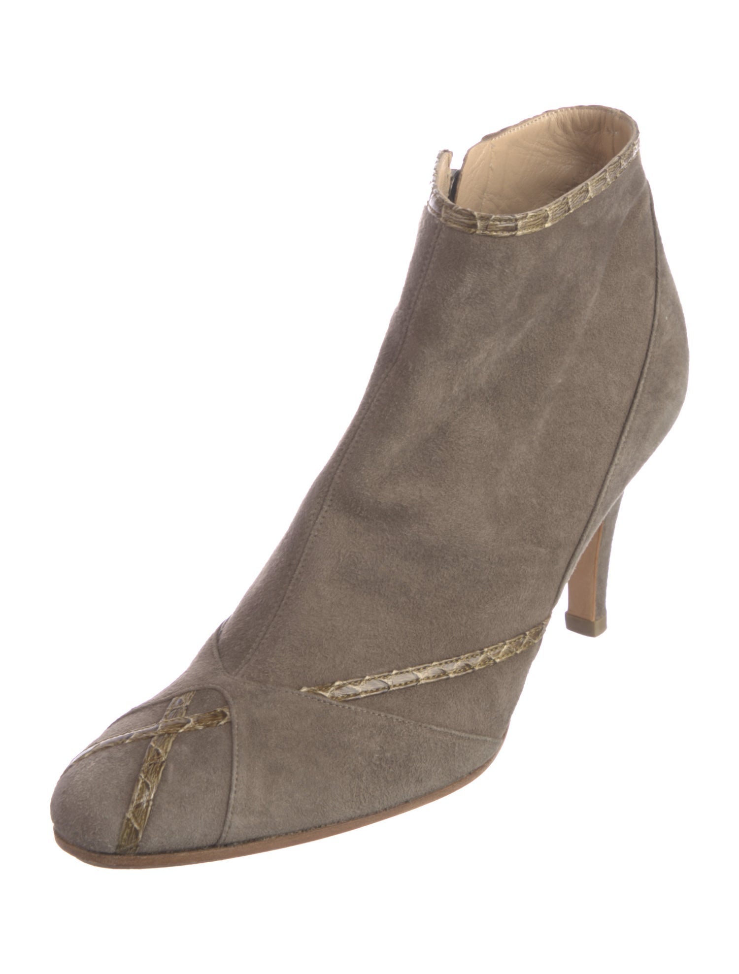 Loewe Suede Leather Trim Embellishment Boots