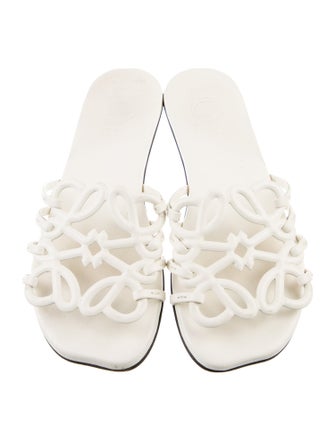 Loewe Leather Cutout Accent Slides
