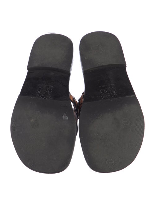 Loewe Signature Logo Leather Slides