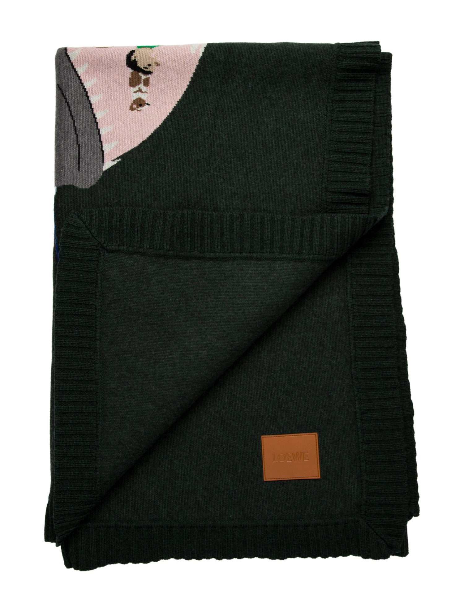 Loewe Wool Knit Throw Blanket