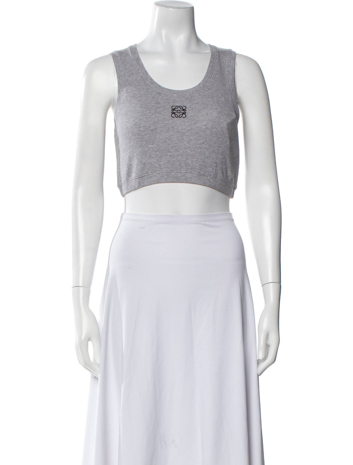 Loewe Anagram Scoop Neck Crop Top