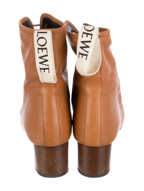 Loewe Leather Colorblock Pattern Combat Boots