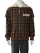 Loewe Merino Wool Plaid Print Windbreaker