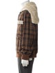 Loewe Merino Wool Plaid Print Windbreaker