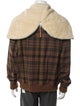 Loewe Merino Wool Plaid Print Windbreaker
